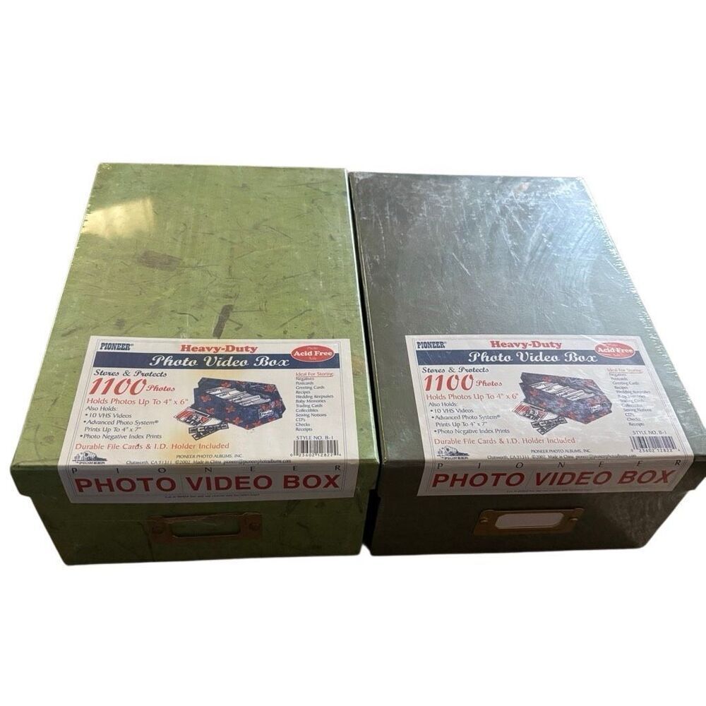 2 Pioneer Heavy Duty Sealed Photo Video Boxes *New*